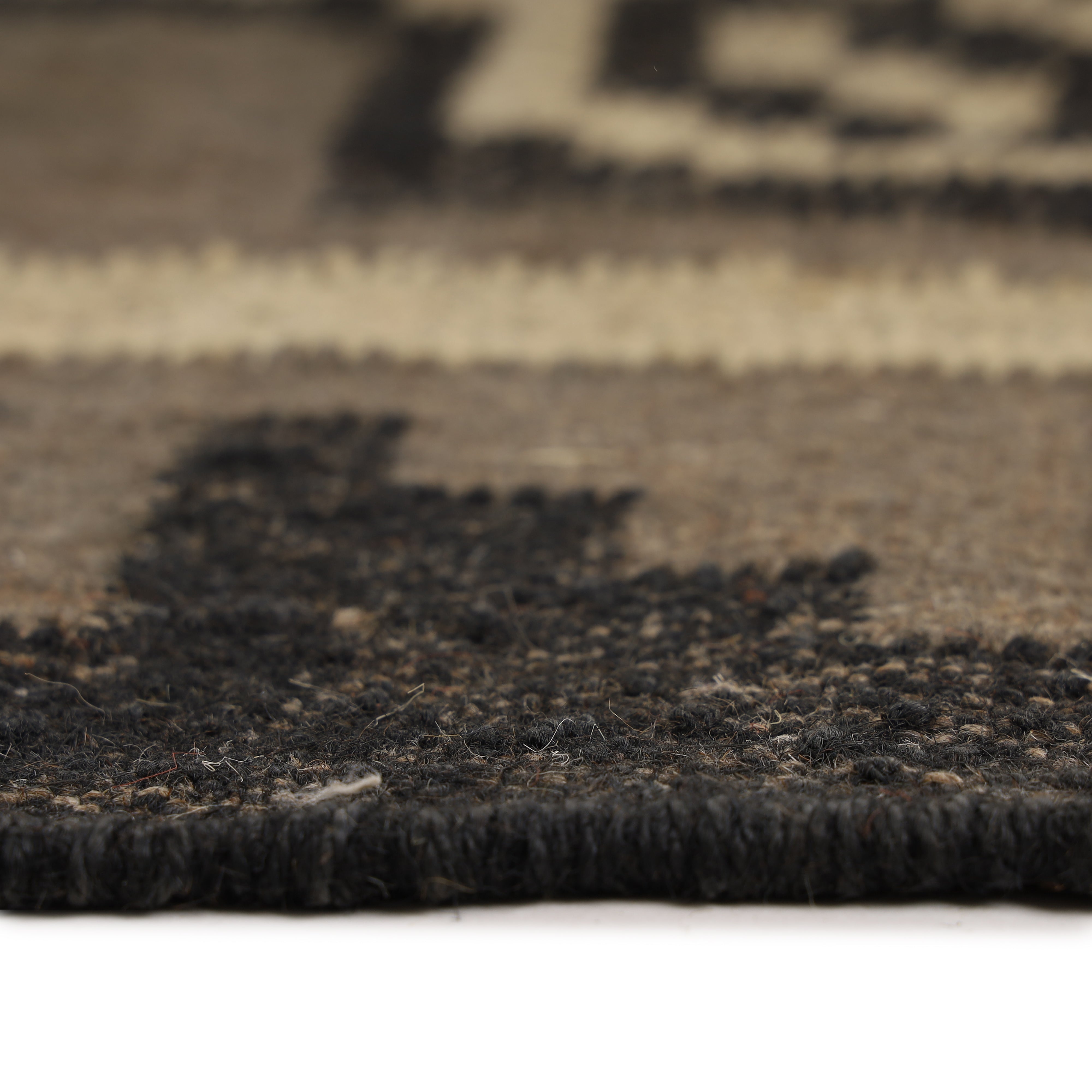 Handmade Wool Jute Kilim Rug