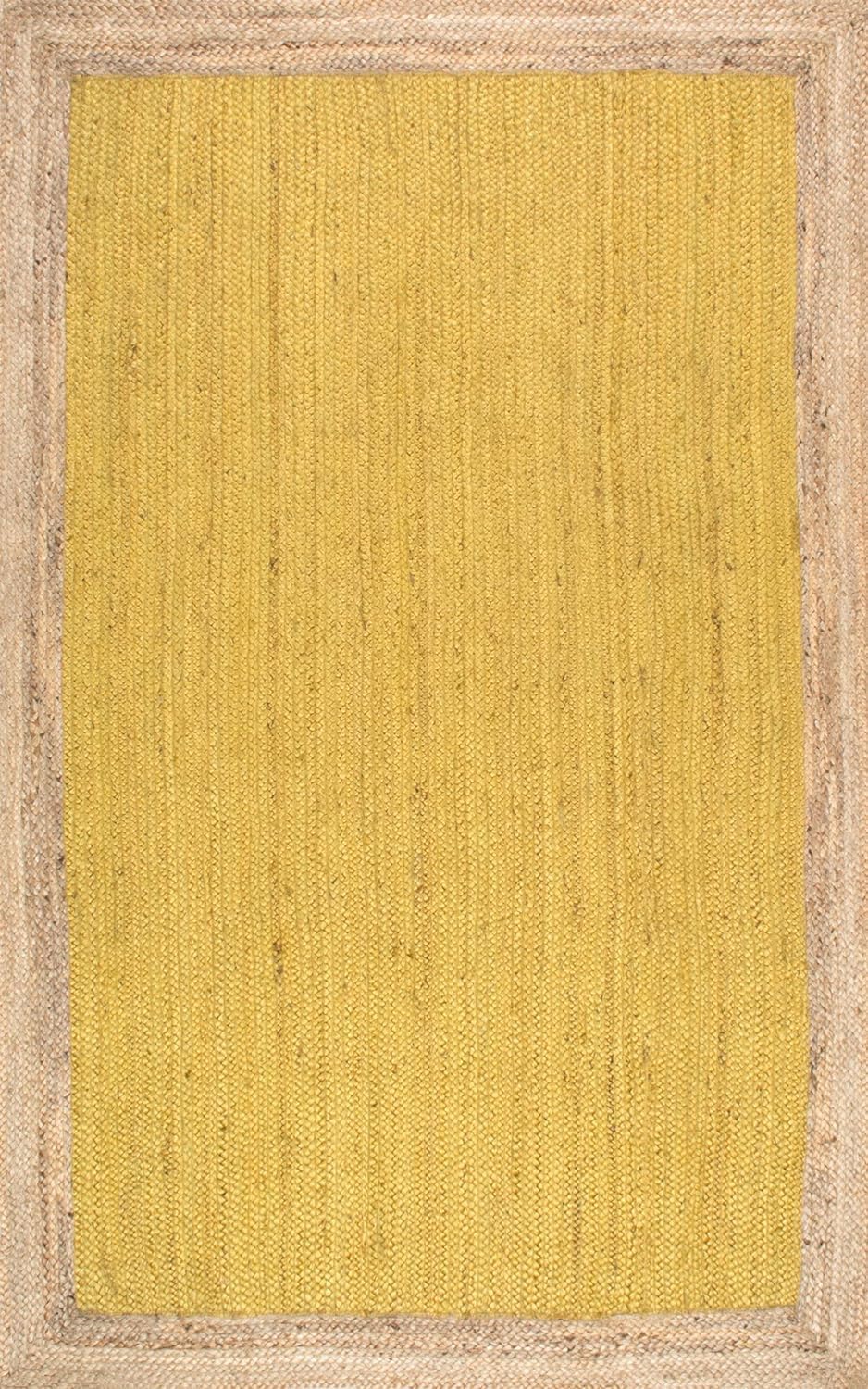 Braided Jute Rug - Handwoven Floor Carpet for Living Room, Bedroom, Dining, and Office