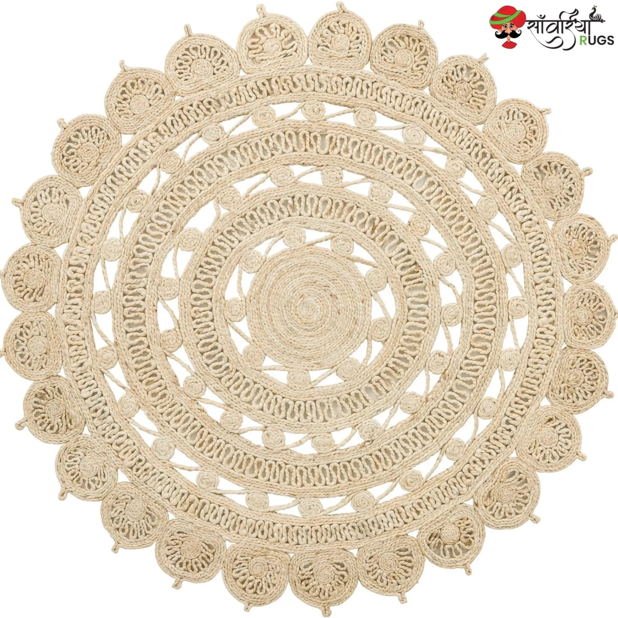 Handcrafted Braided Jute Round Rug for Eco-Friendly Interiors
