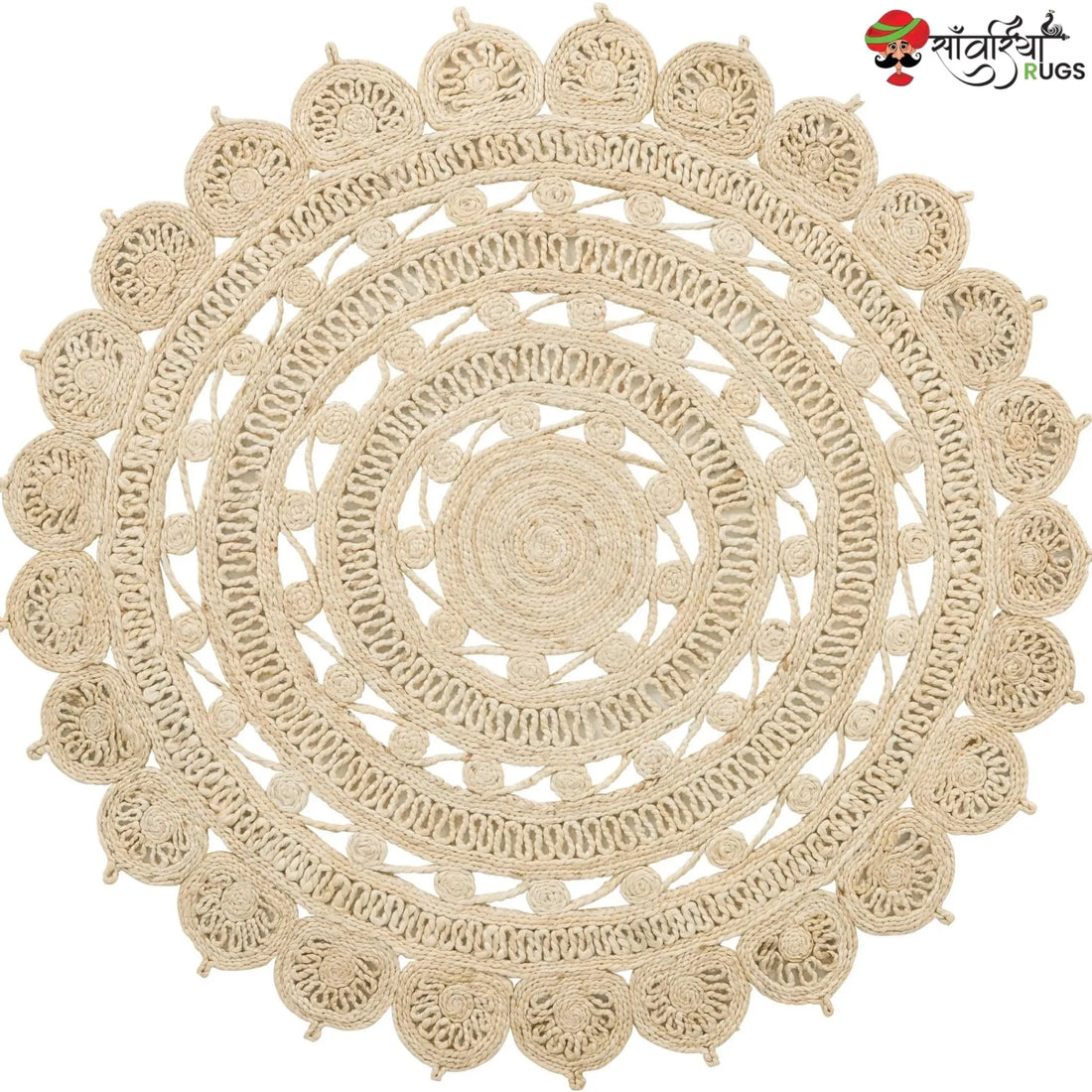 Handcrafted Braided Jute Round Rug for Eco-Friendly Interiors