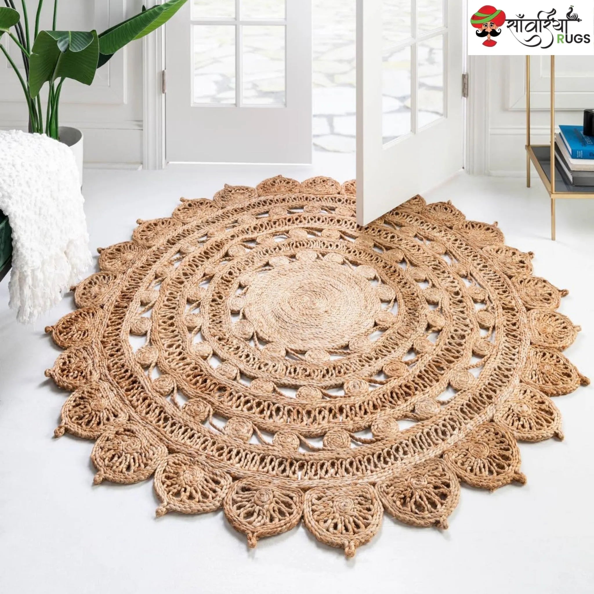 Handcrafted Braided Jute Round Rug for Eco-Friendly Interiors
