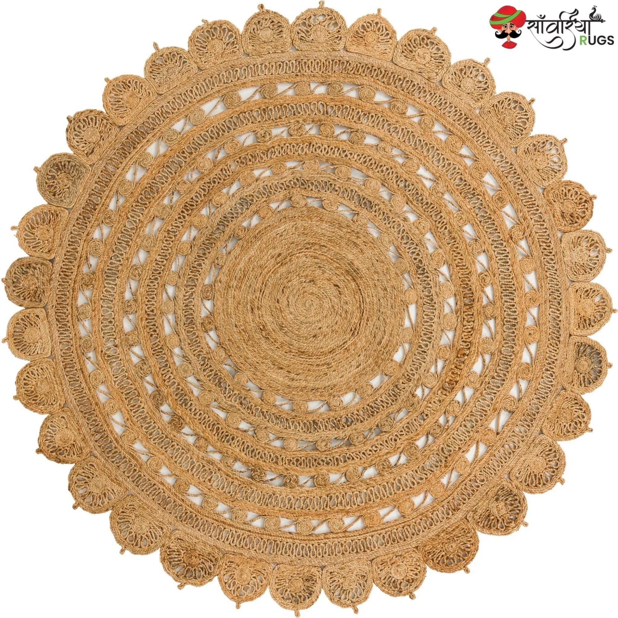 Handcrafted Braided Jute Round Rug for Eco-Friendly Interiors