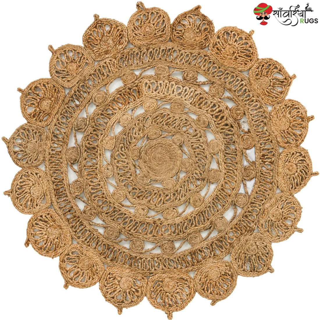 Handcrafted Braided Jute Round Rug for Eco-Friendly Interiors