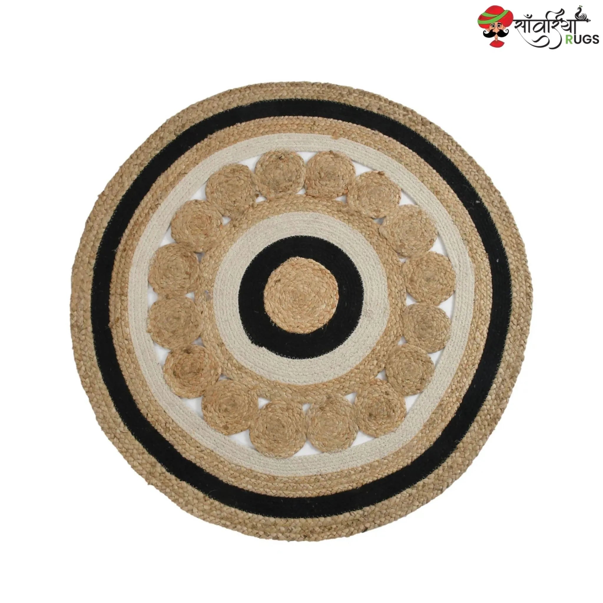 Braided Round Jute Rug – Handmade Natural Fiber Rug