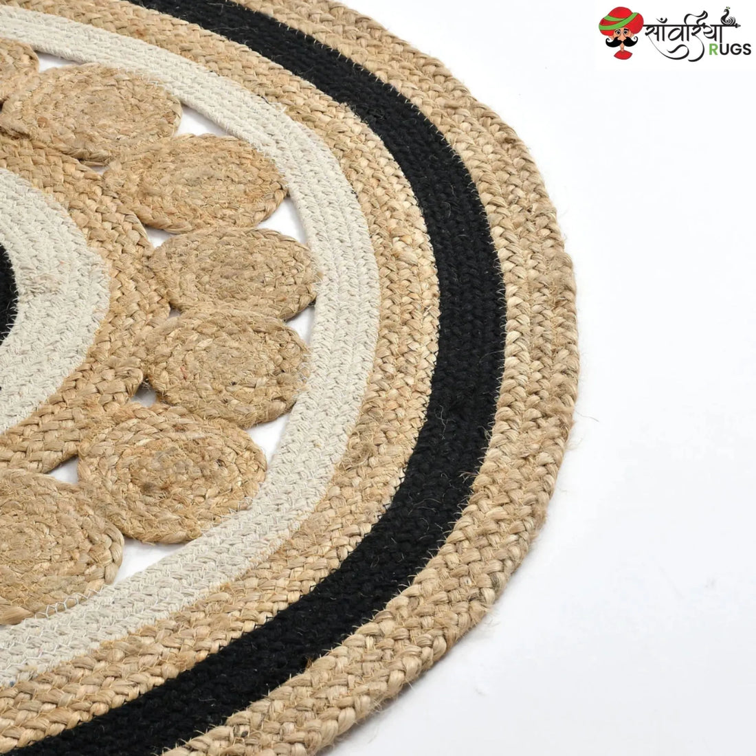 Braided Round Jute Rug – Handmade Natural Fiber Rug