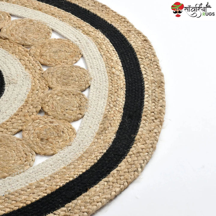 Braided Round Jute Rug – Handmade Natural Fiber Rug