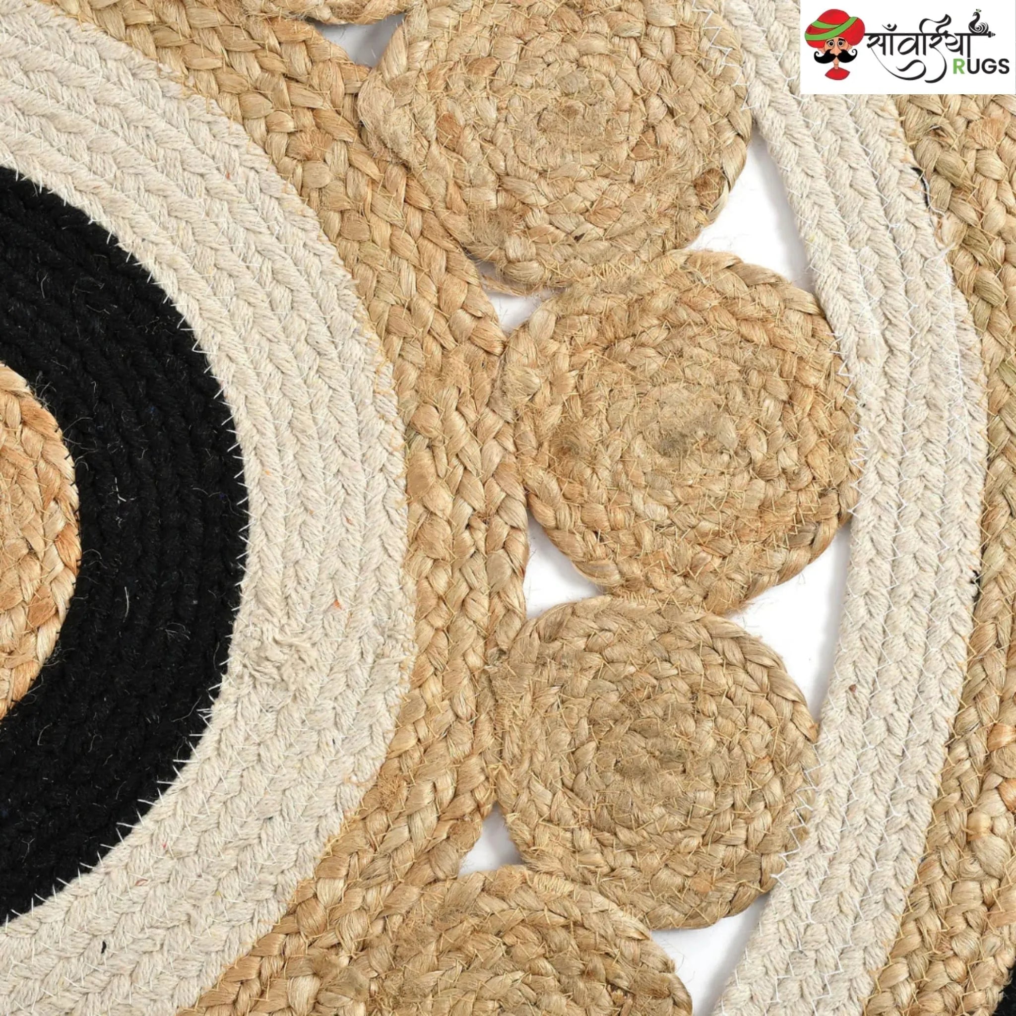 Braided Round Jute Rug – Handmade Natural Fiber Rug