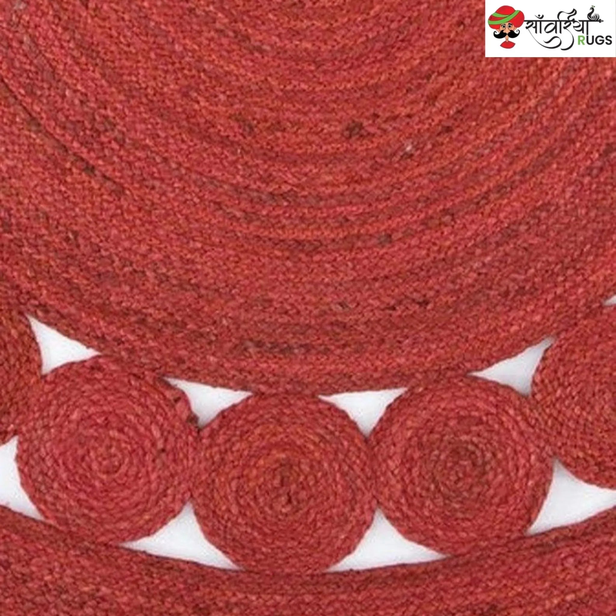 Handmade Jute Braided Round Rug – Multicolor Home Décor