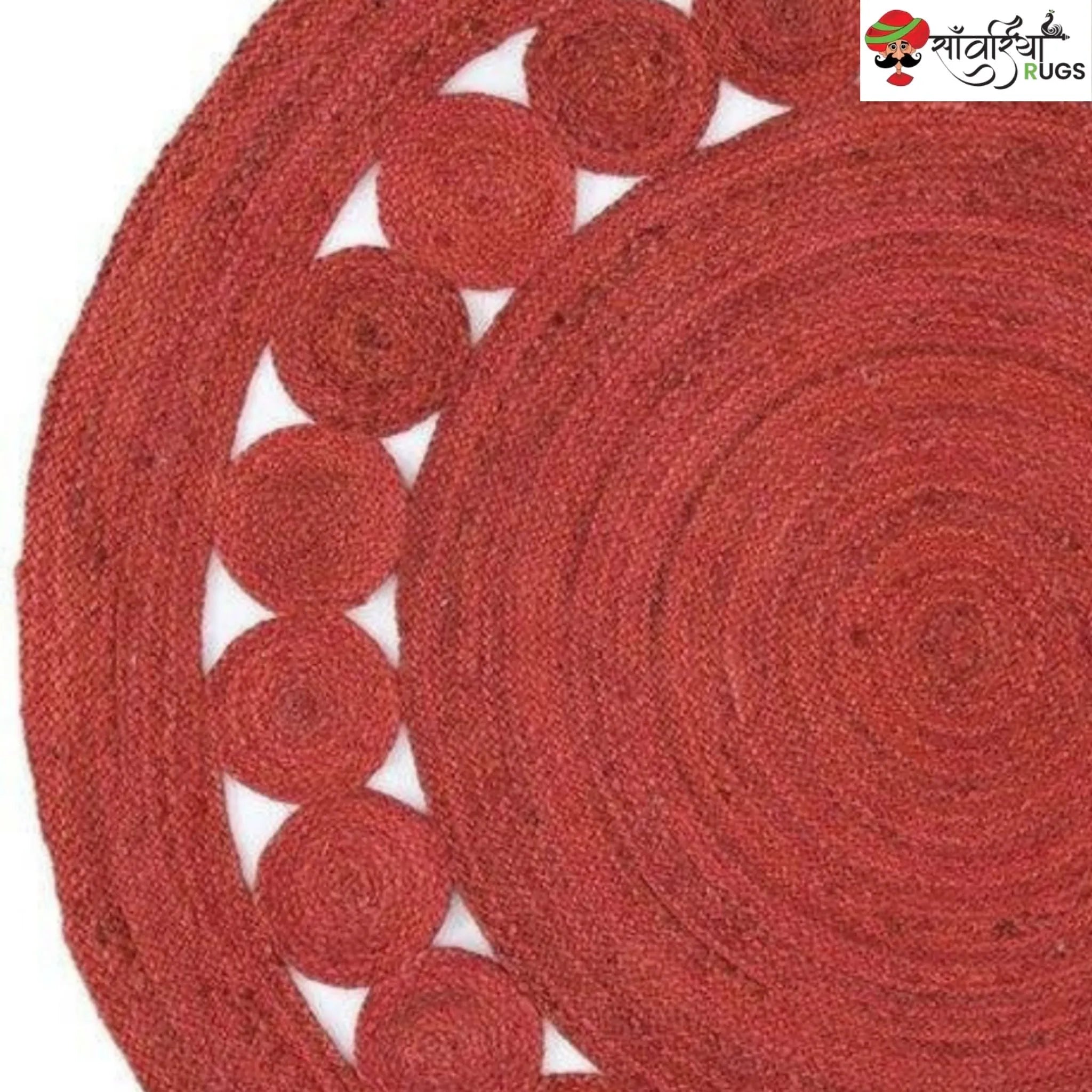 Handmade Jute Braided Round Rug – Multicolor Home Décor