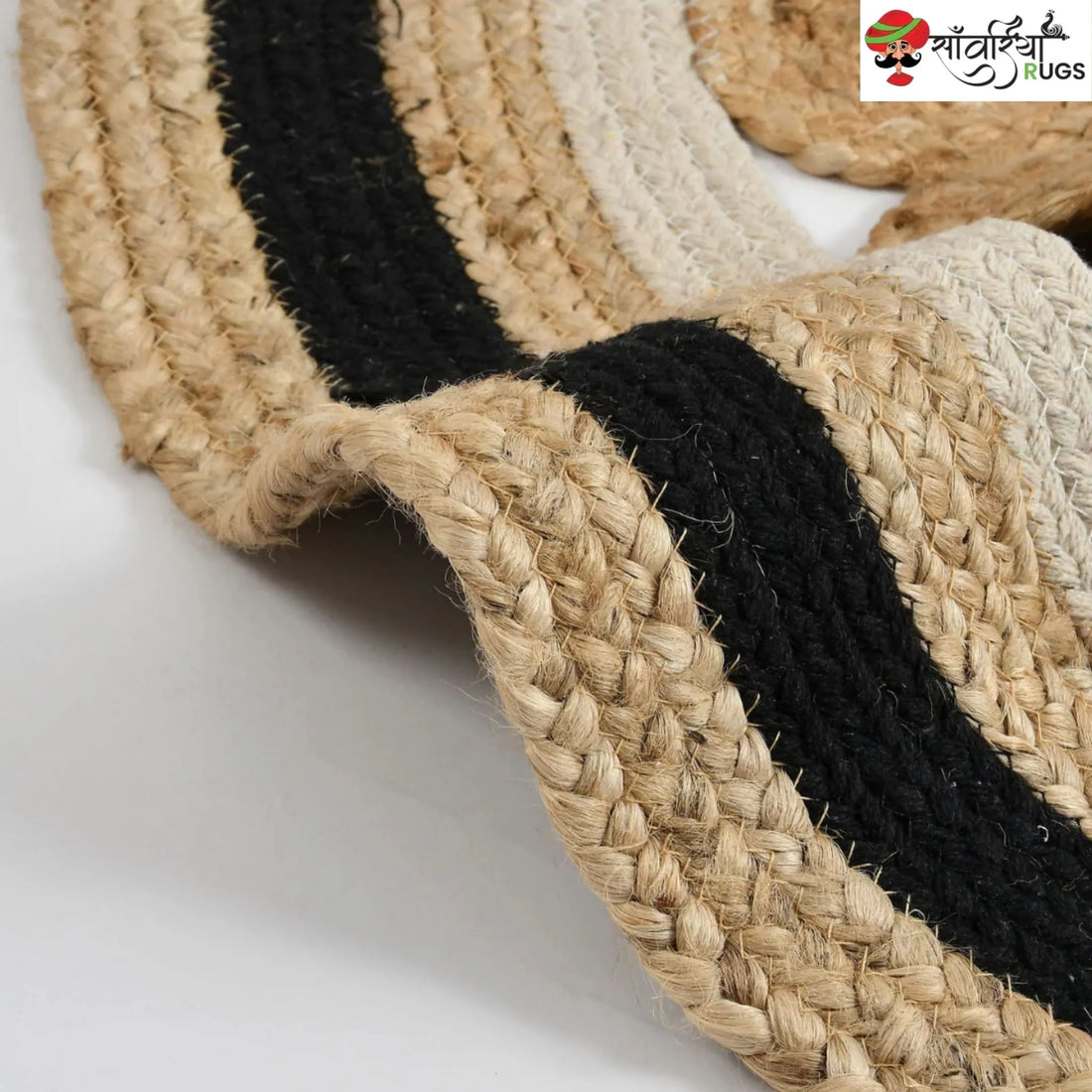 Braided Round Jute Rug – Handmade Natural Fiber Rug