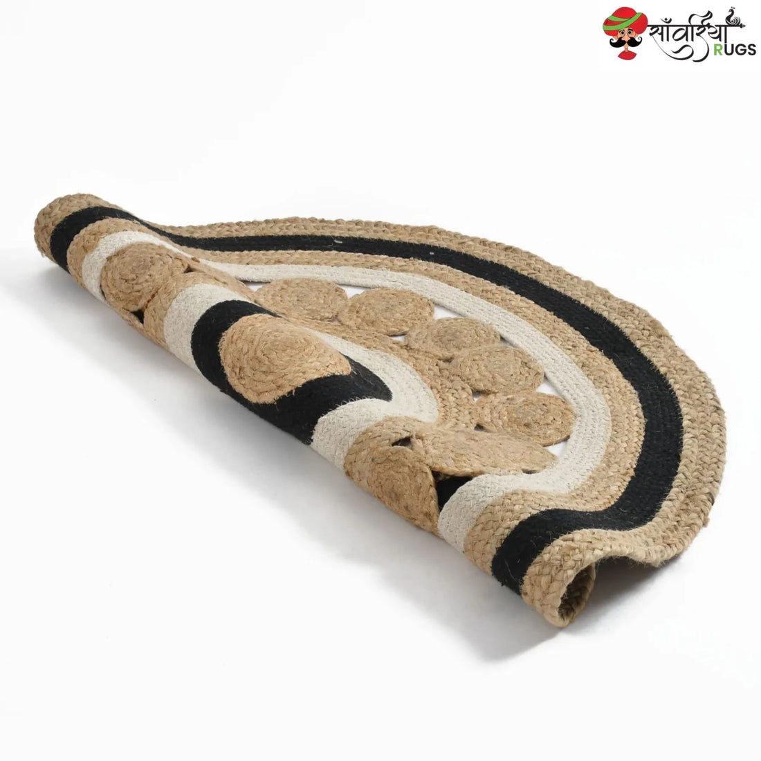Braided Round Jute Rug – Handmade Natural Fiber Rug