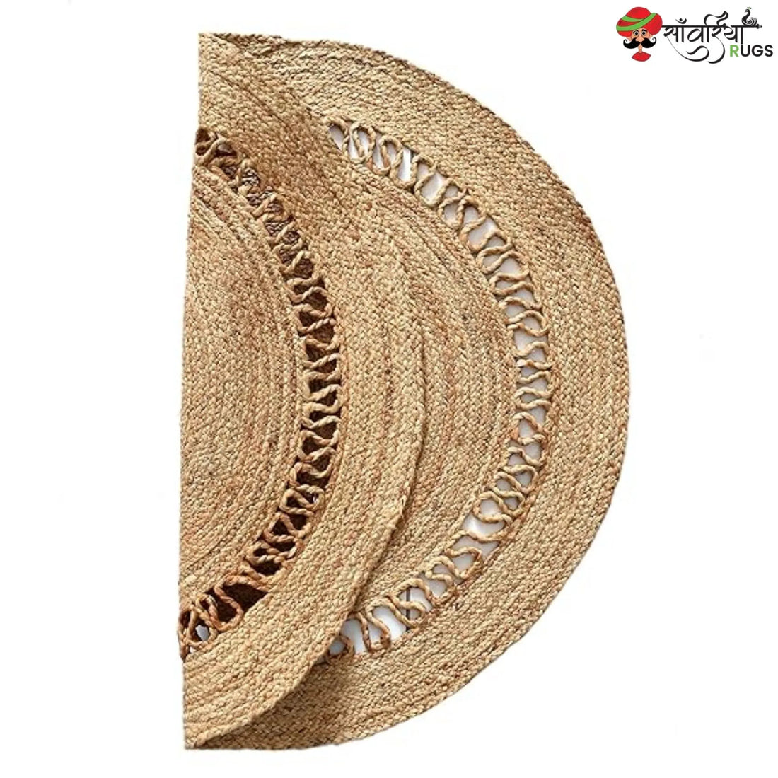 Natural Jute Round Rug – Handmade 4x4 Ft Braided Design