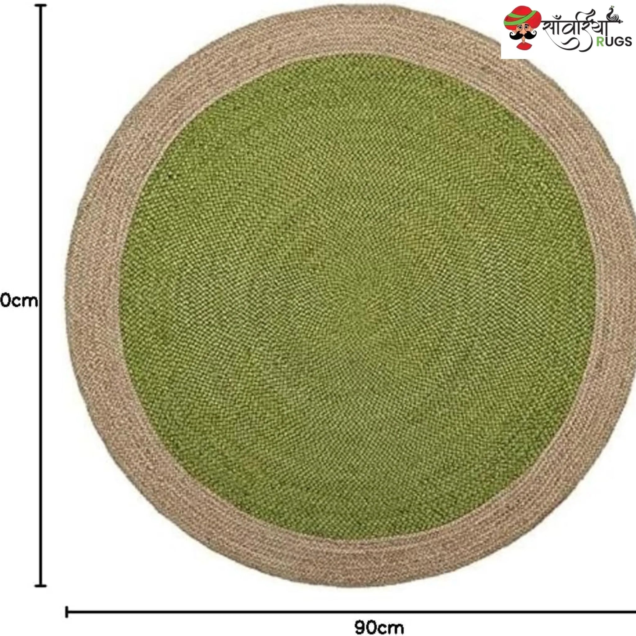 Handmade Bohemian Round Jute Rug – Multicolor Decorative Area Rug