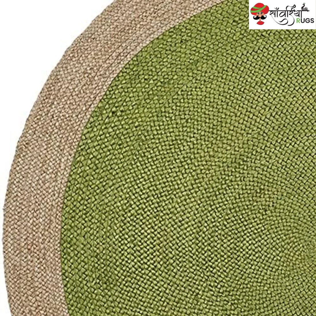 Handmade Bohemian Round Jute Rug – Multicolor Decorative Area Rug
