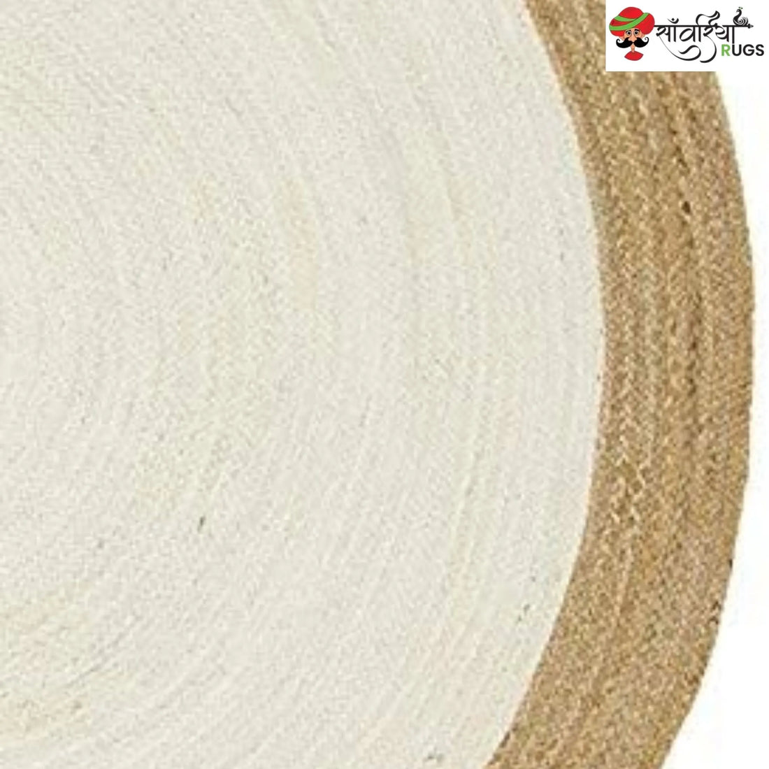 Handmade Bohemian Round Jute Rug – Multicolor Decorative Area Rug