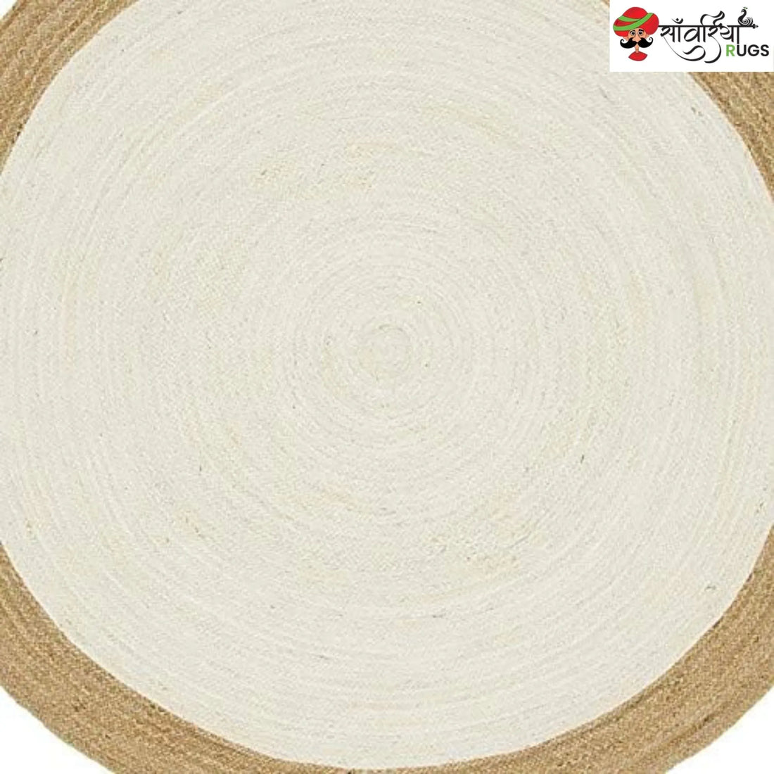 Handmade Bohemian Round Jute Rug – Multicolor Decorative Area Rug