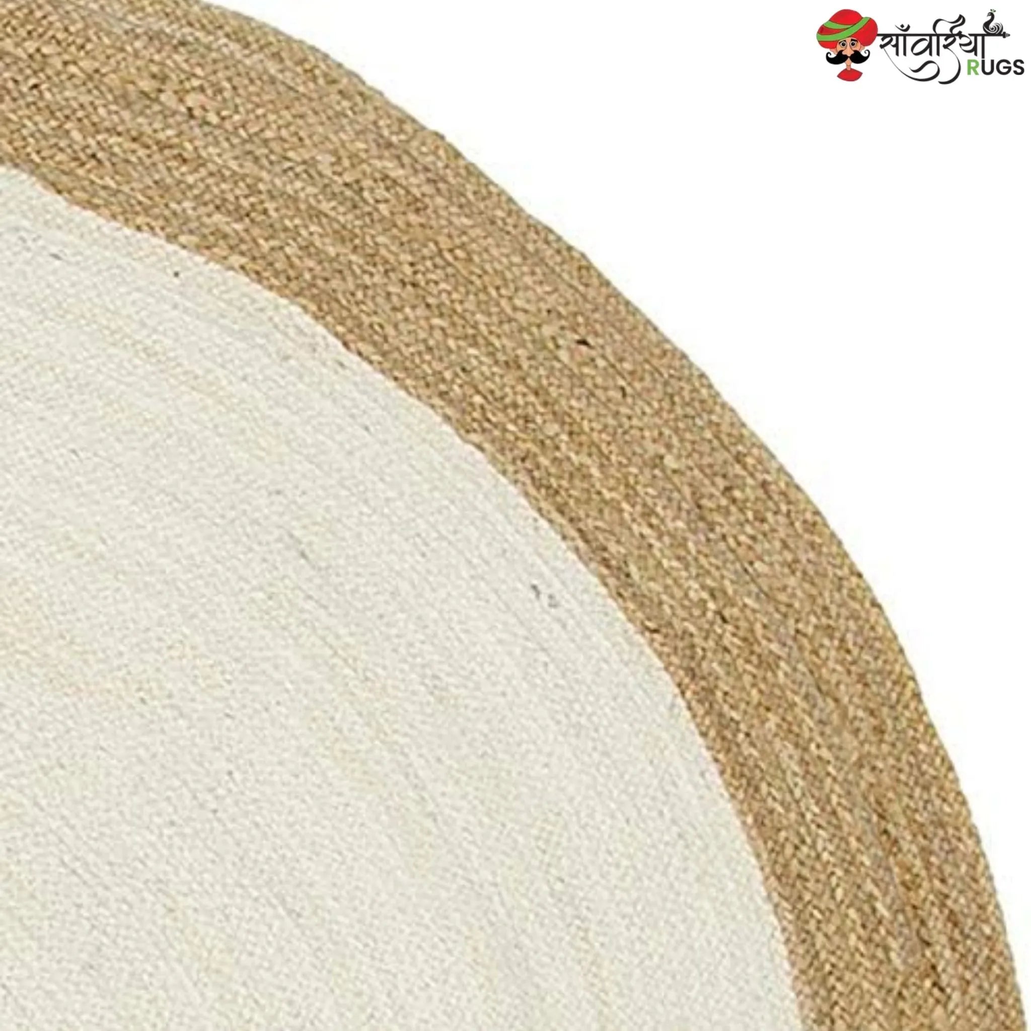 Handmade Bohemian Round Jute Rug – Multicolor Decorative Area Rug