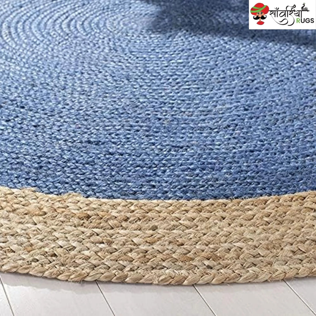 Handmade Bohemian Round Jute Rug – Multicolor Decorative Area Rug