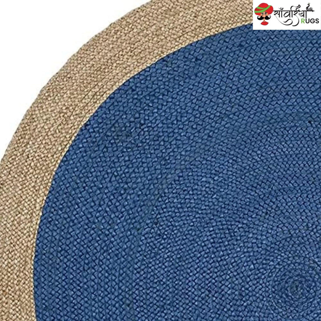 Handmade Bohemian Round Jute Rug – Multicolor Decorative Area Rug