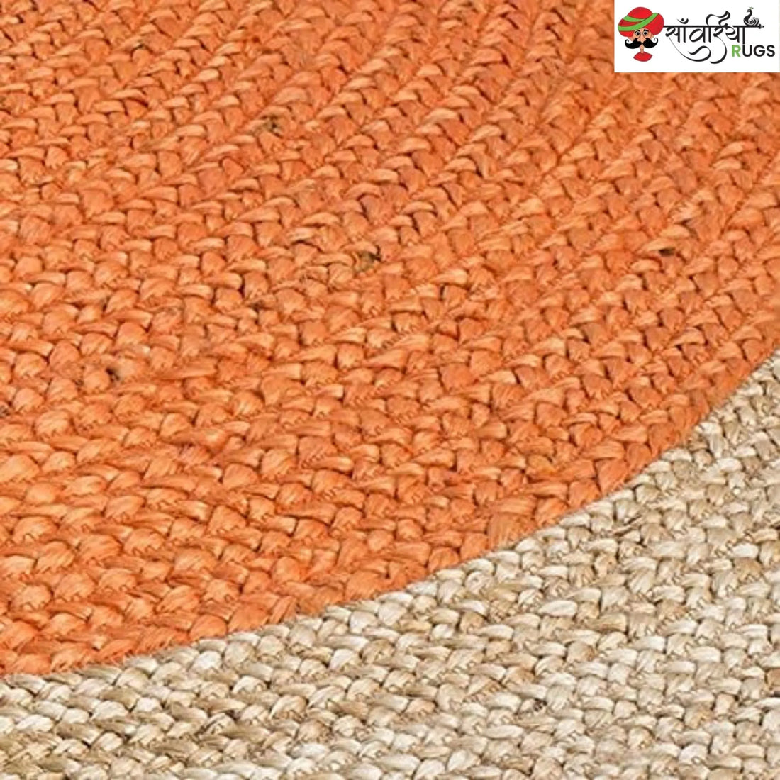 Handmade Bohemian Round Jute Rug – Multicolor Decorative Area Rug