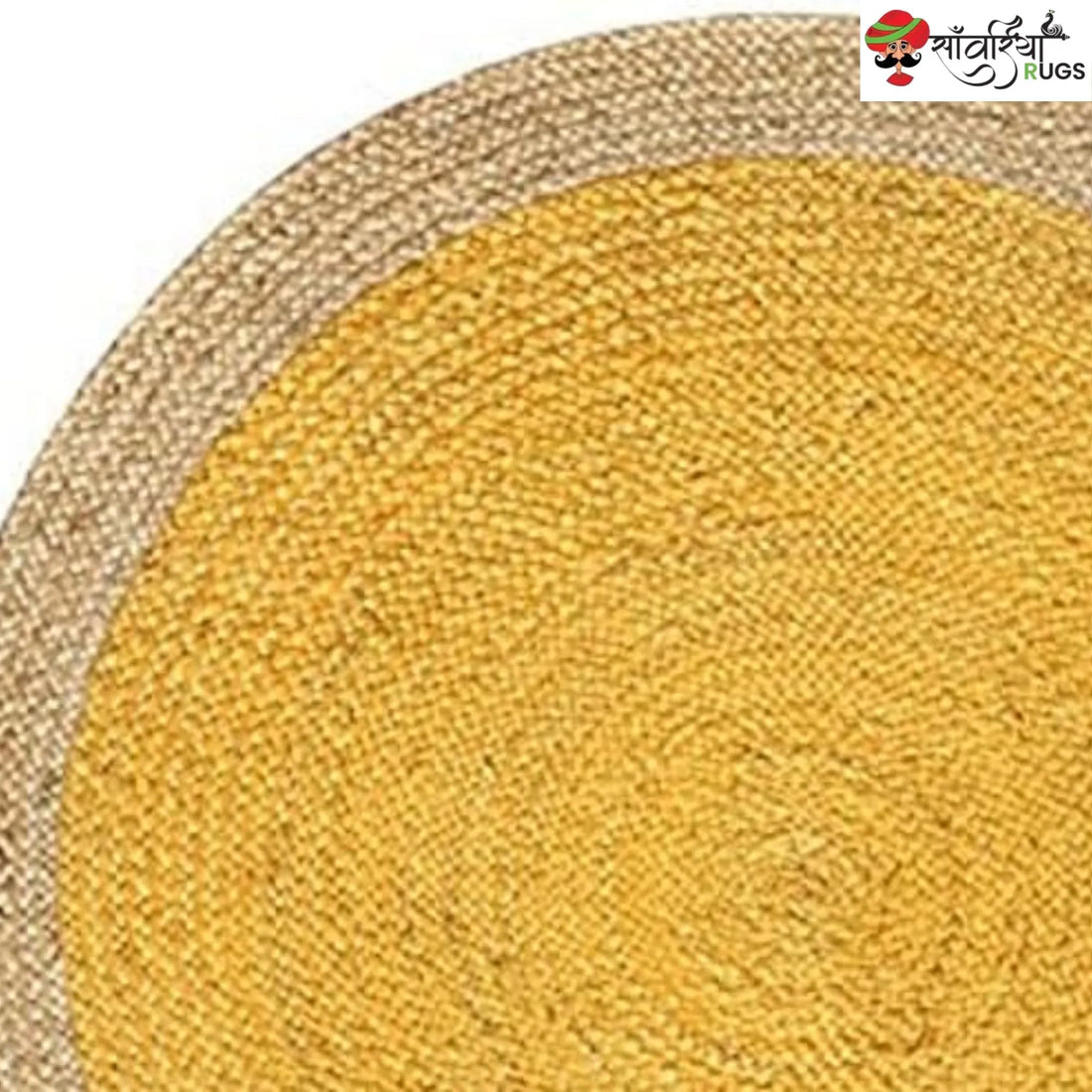 Handmade Bohemian Round Jute Rug – Multicolor Decorative Area Rug
