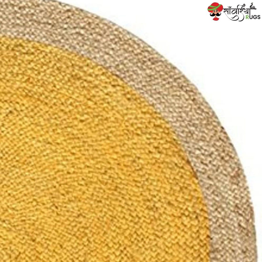 Handmade Bohemian Round Jute Rug – Multicolor Decorative Area Rug