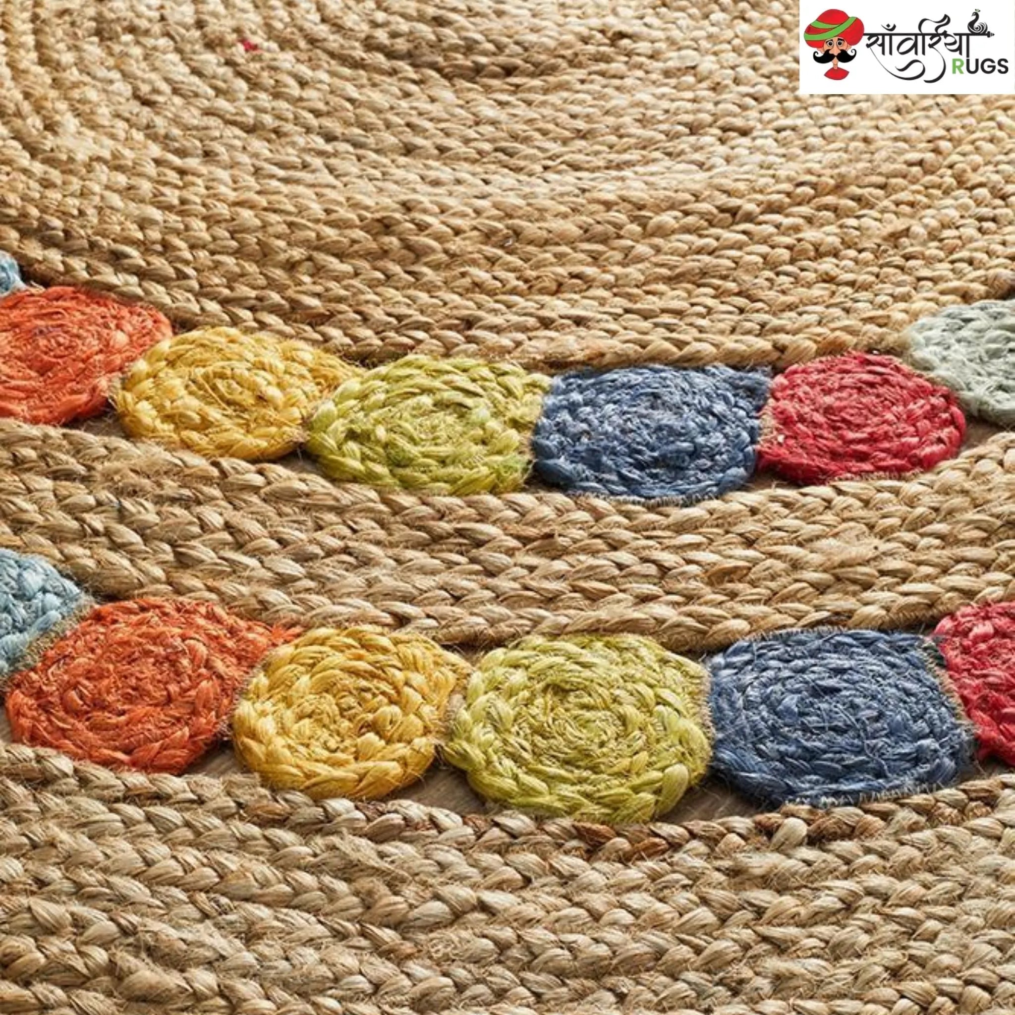 Hand-Braided Jute Round Rug – Flatweave Natural Fiber Rug