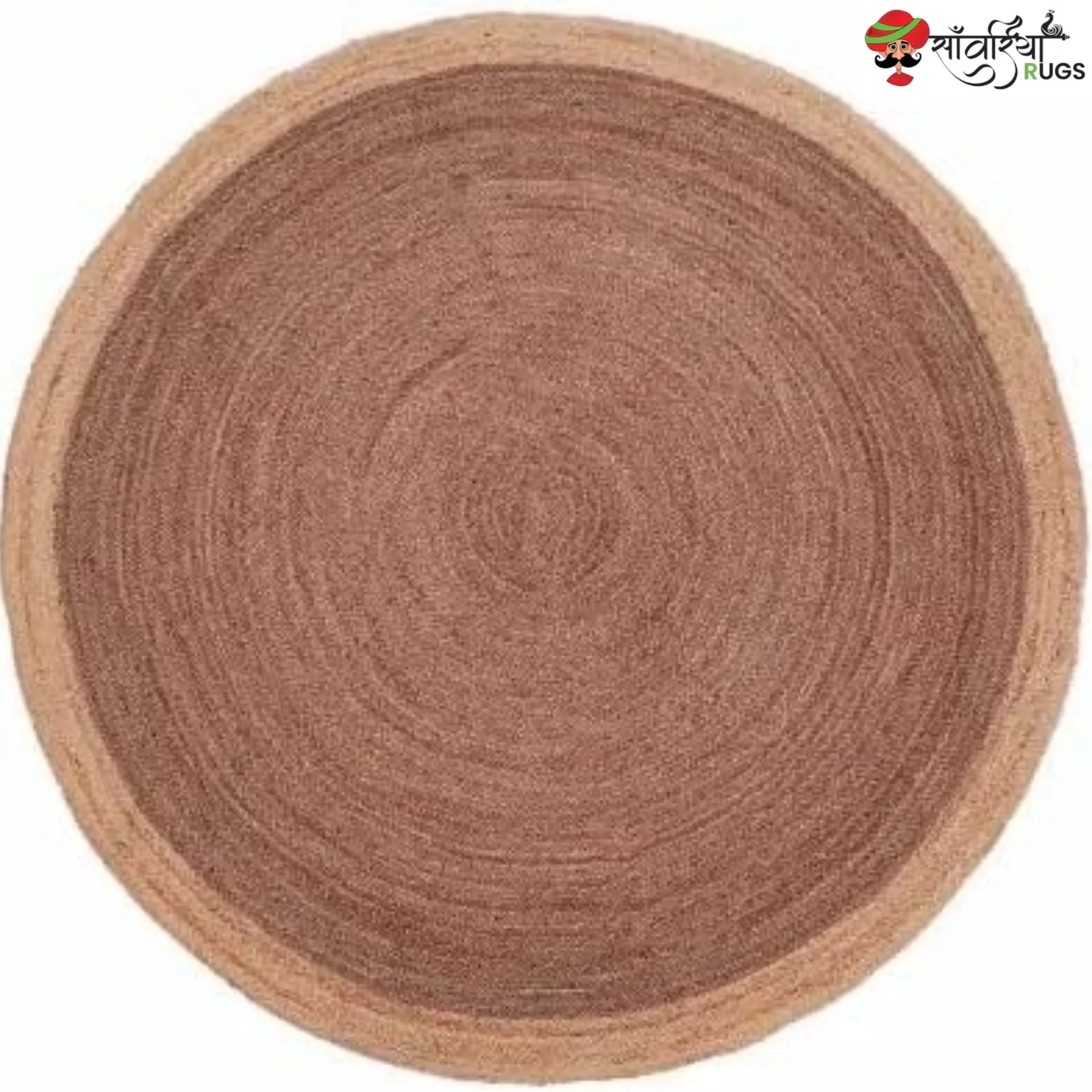 Handmade Bohemian Round Jute Rug – Multicolor Decorative Area Rug
