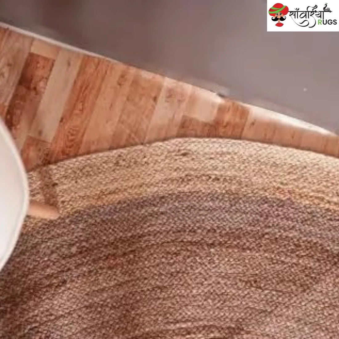 Handmade Bohemian Round Jute Rug – Multicolor Decorative Area Rug