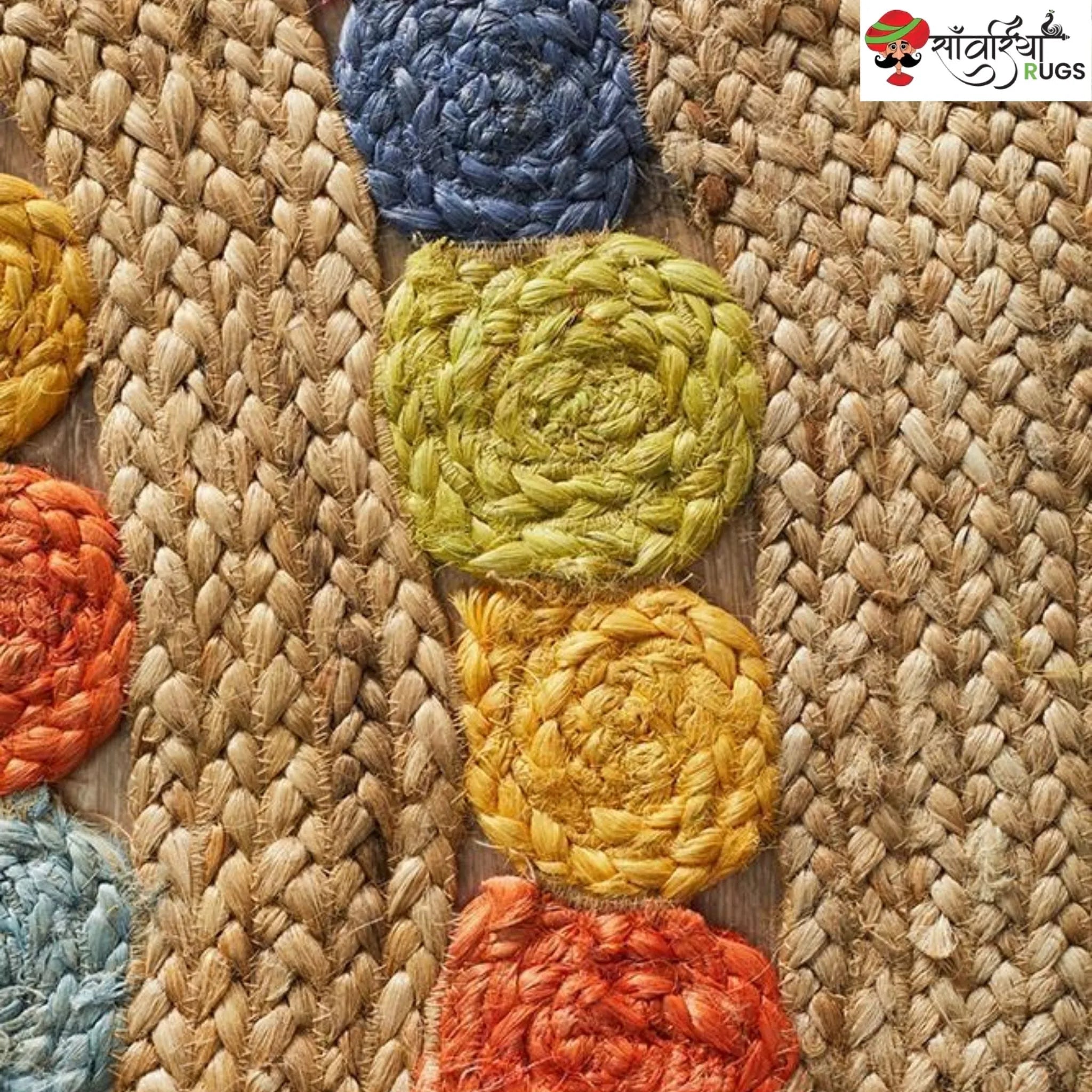 Hand-Braided Jute Round Rug – Flatweave Natural Fiber Rug