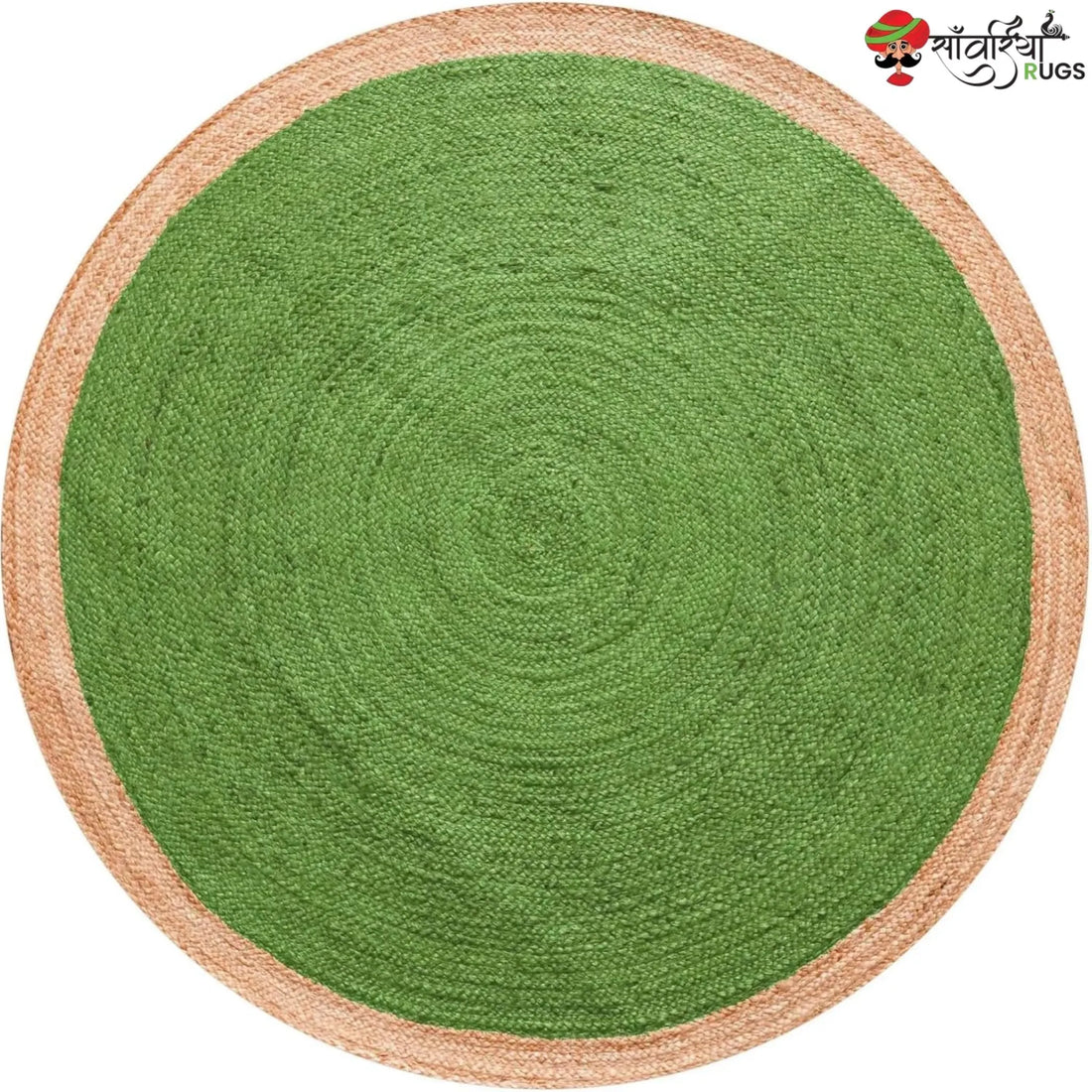 Handmade Bohemian Round Jute Rug – Multicolor Decorative Area Rug