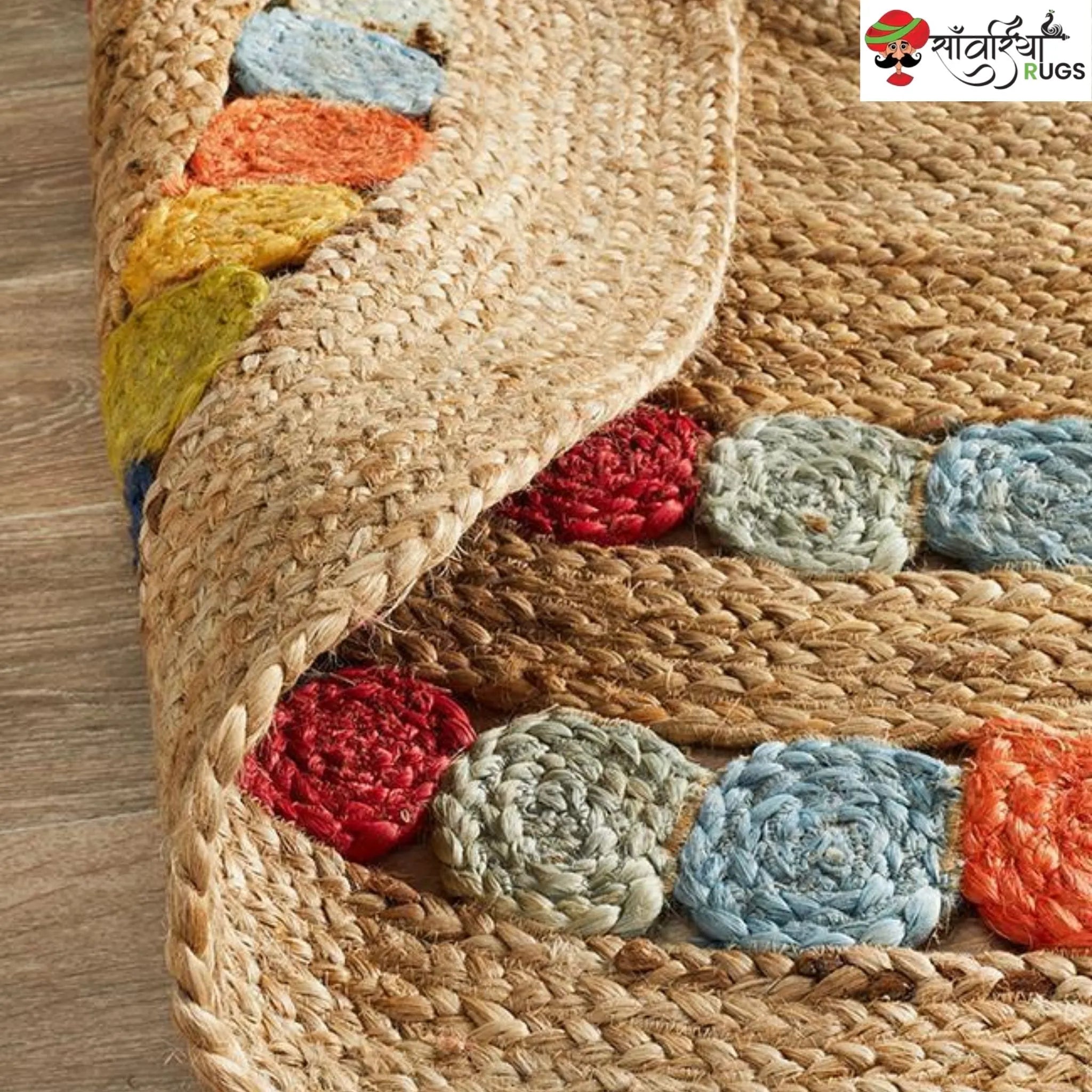 Hand-Braided Jute Round Rug – Flatweave Natural Fiber Rug