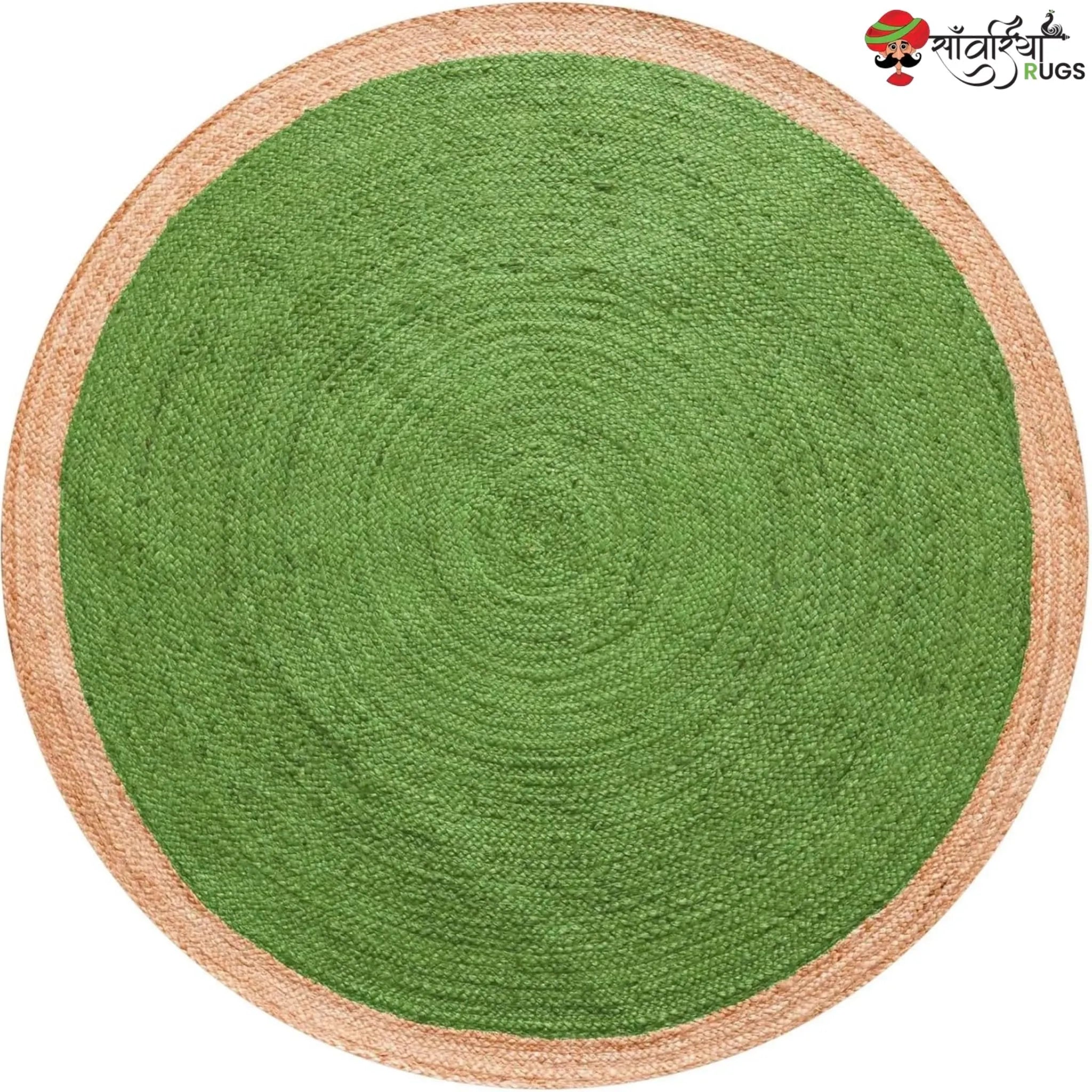 Handmade Bohemian Round Jute Rug – Multicolor Decorative Area Rug
