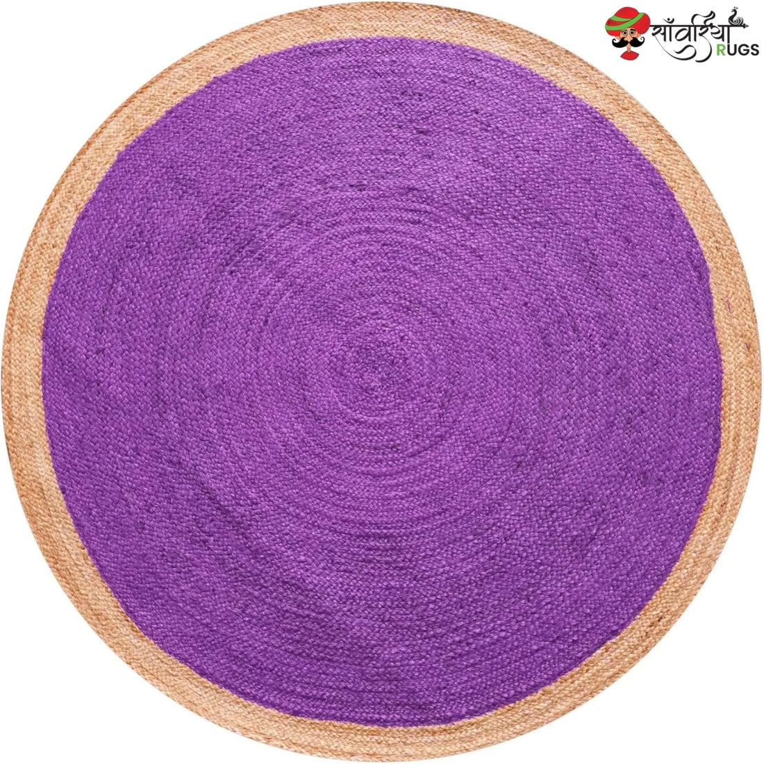 Handmade Bohemian Round Jute Rug – Multicolor Decorative Area Rug
