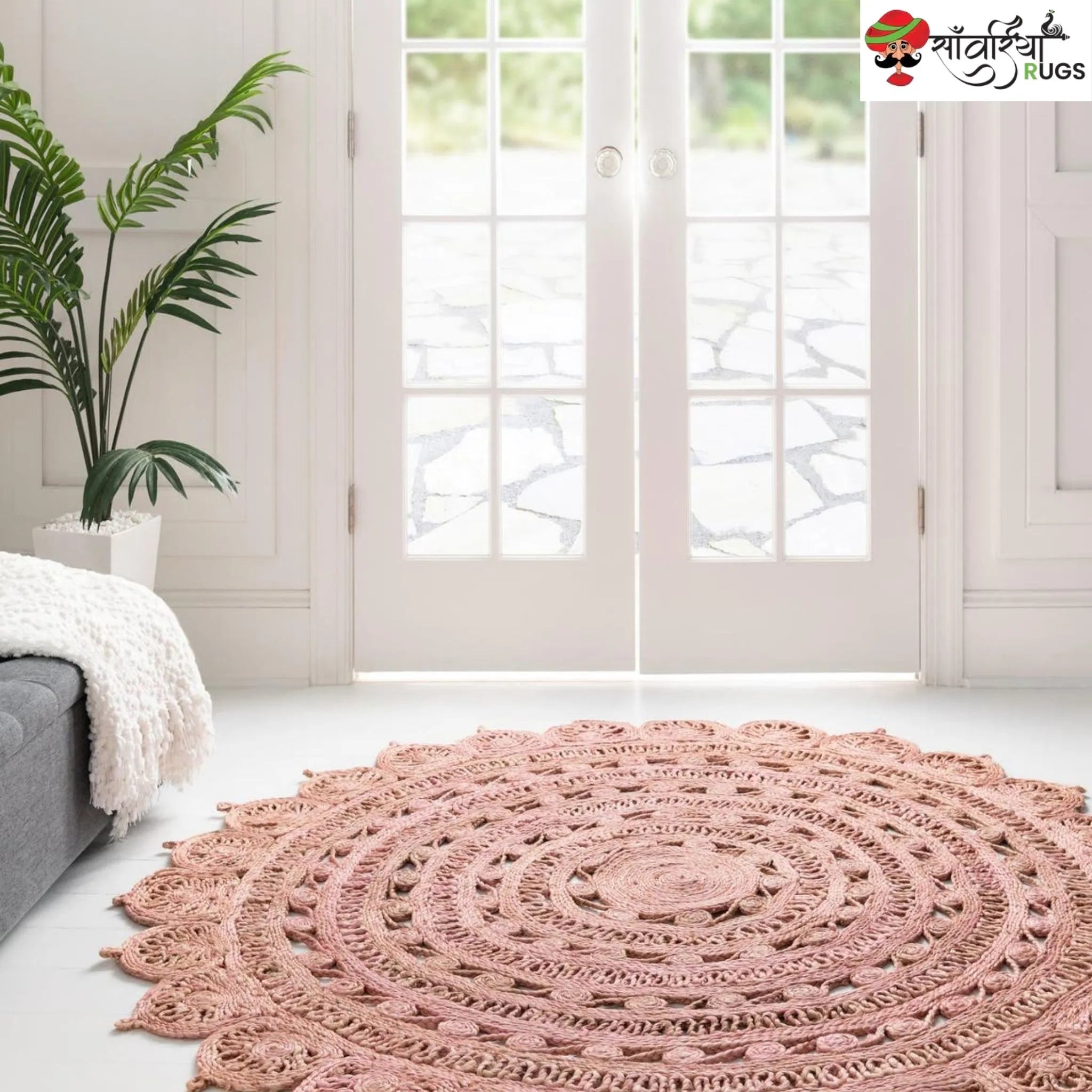 Handcrafted Braided Jute Round Rug for Eco-Friendly Interiors