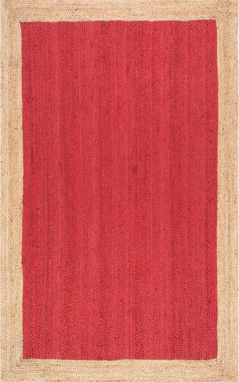 Braided Jute Rug - Handwoven Floor Carpet for Living Room, Bedroom, Dining, and Office