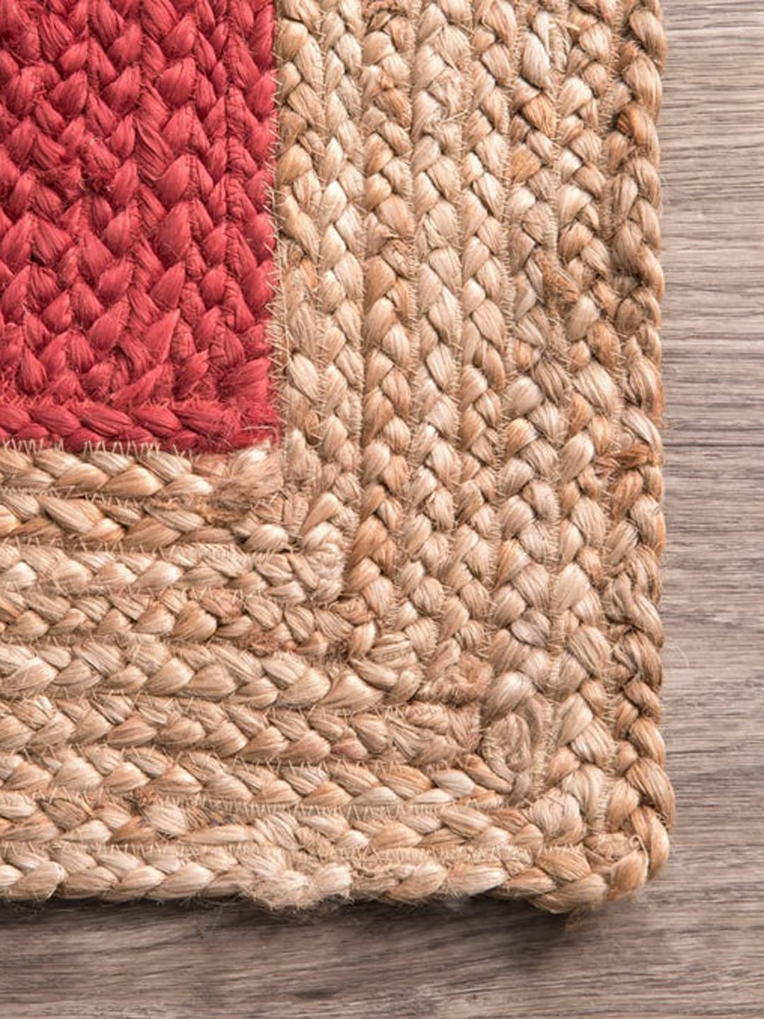 Braided Jute Rug - Handwoven Floor Carpet for Living Room, Bedroom, Dining, and Office