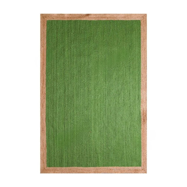 Braided Jute Rug - Handwoven Floor Carpet for Living Room, Bedroom, Dining, and Office