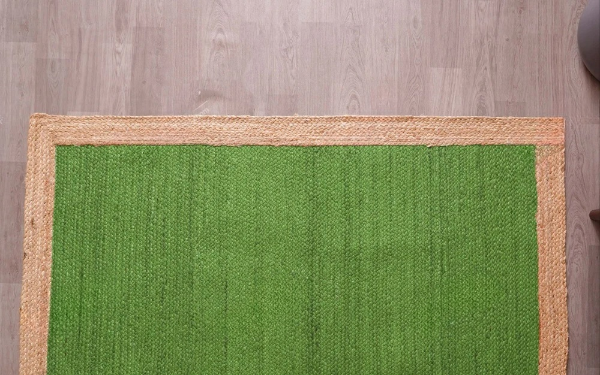 Braided Jute Rug - Handwoven Floor Carpet for Living Room, Bedroom, Dining, and Office