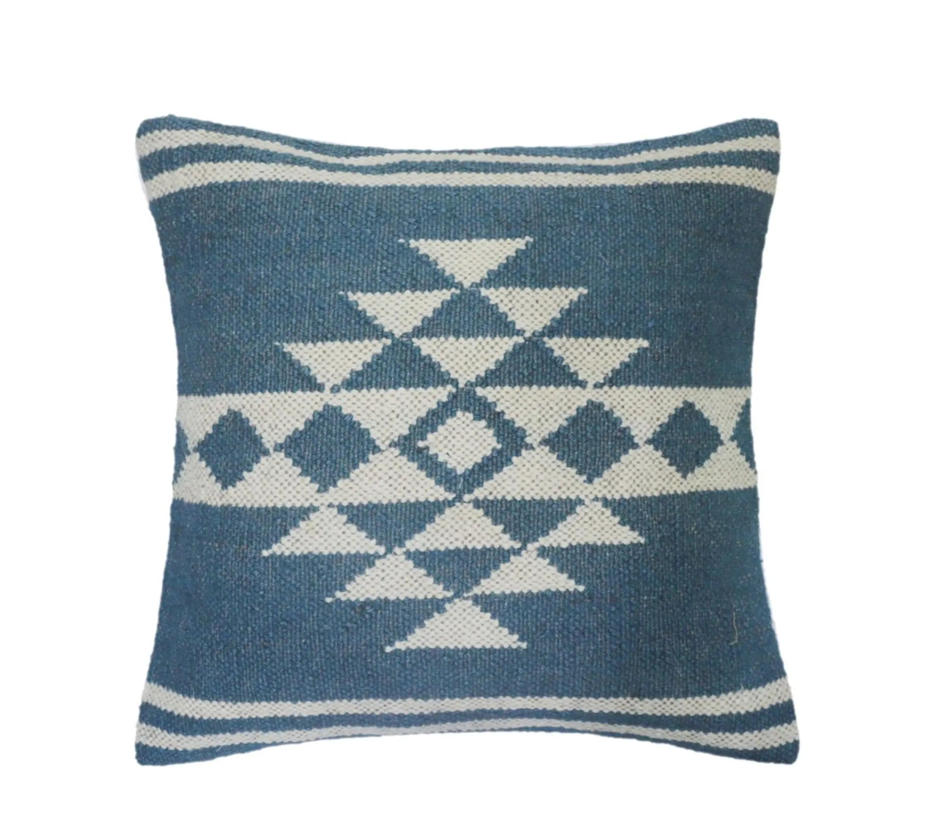 Set of 4 Handmade Wool Jute Kilim Cushion Covers