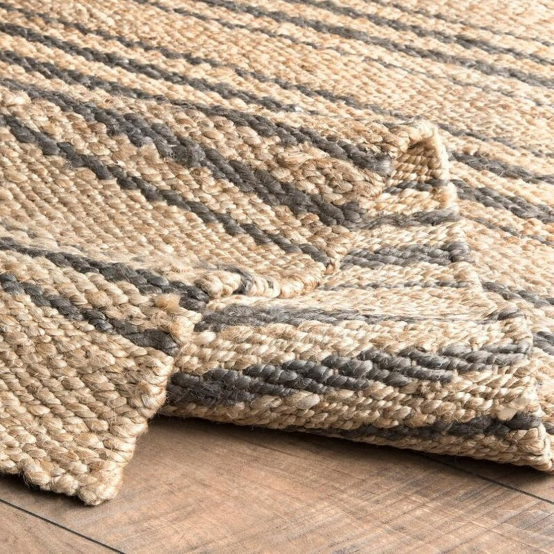 Handwoven Natural Jute Area Rug – Eco-Friendly Flatweave