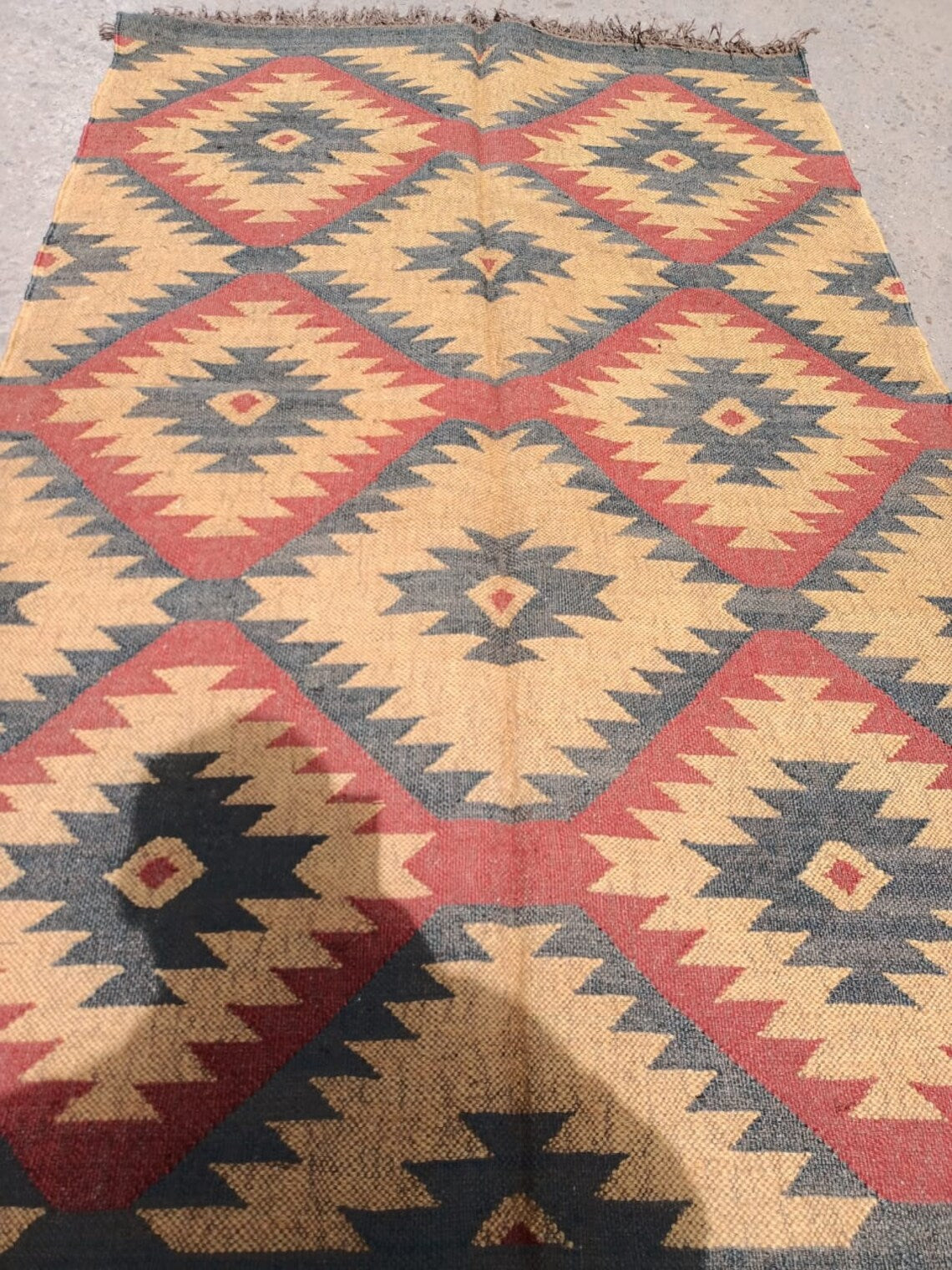 Handwoven Wool Kilim Rug – Egyptian Inspired Design