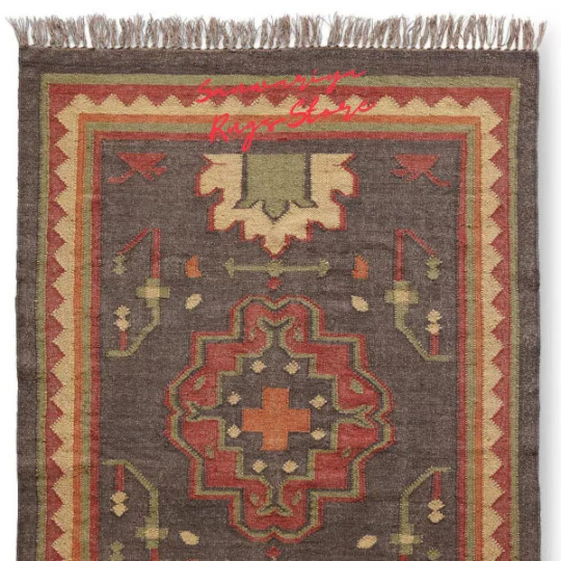 Kilim Rug – Handwoven Wool & Jute Dhurrie | Traditional Indian Area Carpet