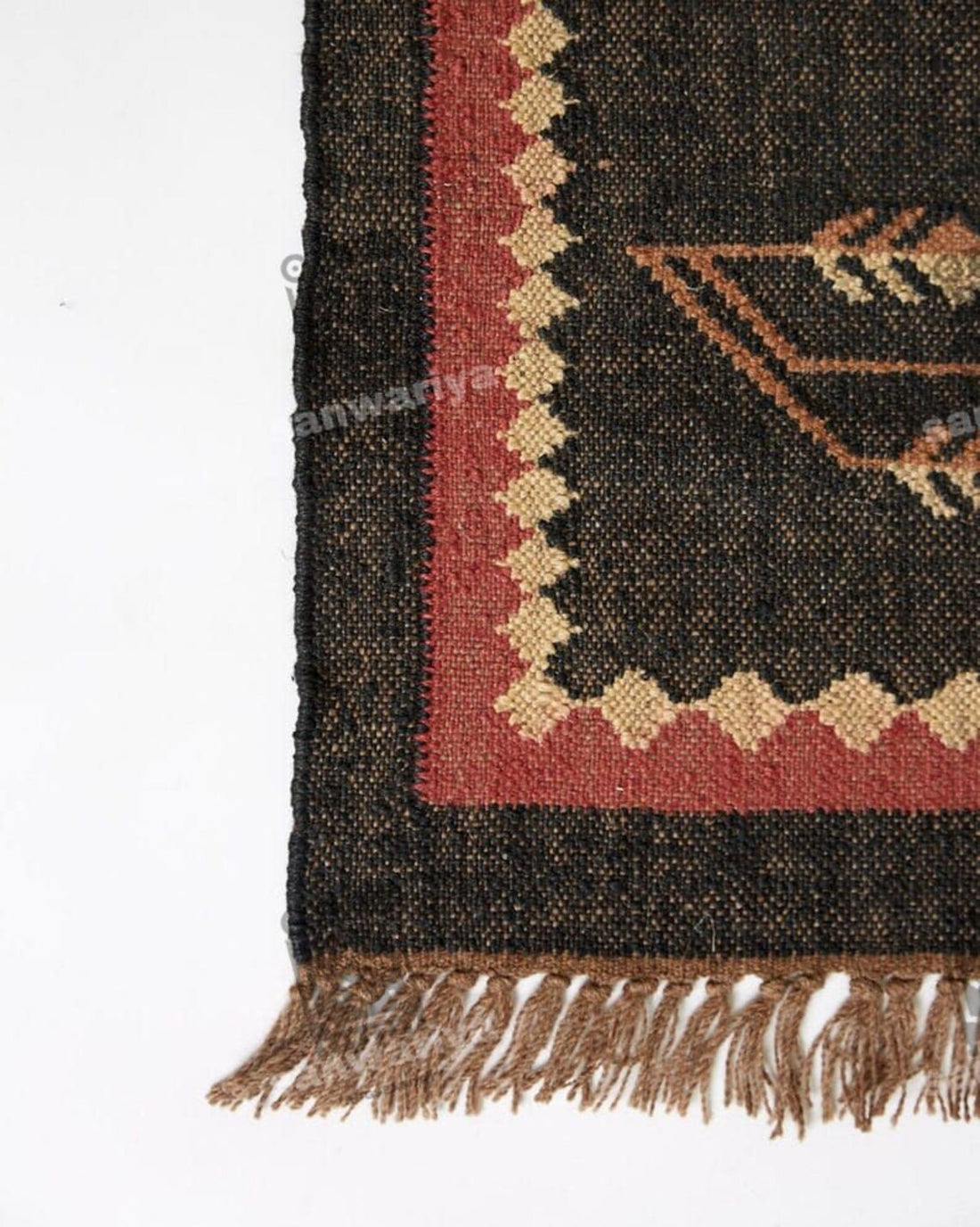 Wool Jute Kilim Runner Rug