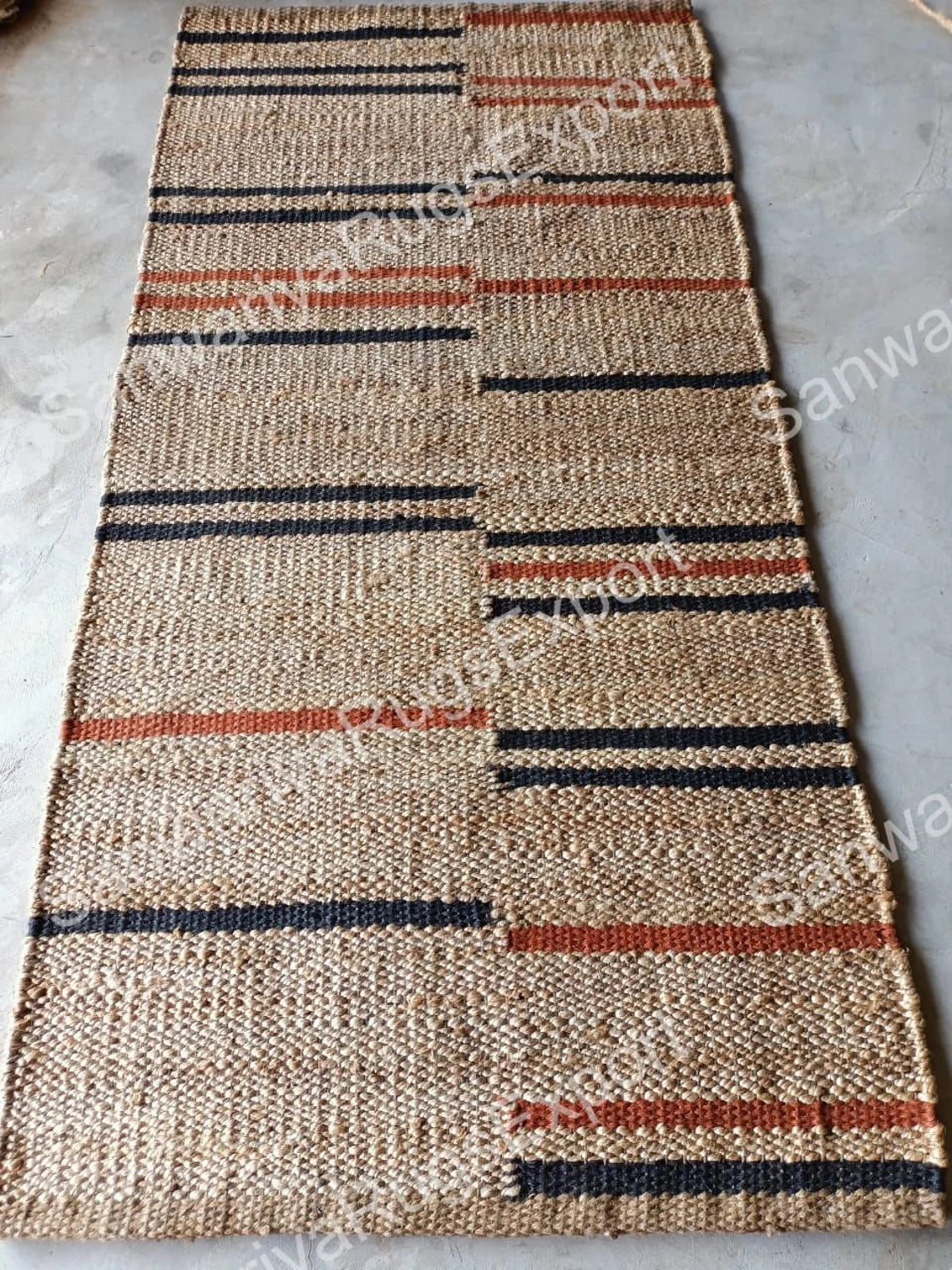 Natural Organic Jute Handmade Braided Rug