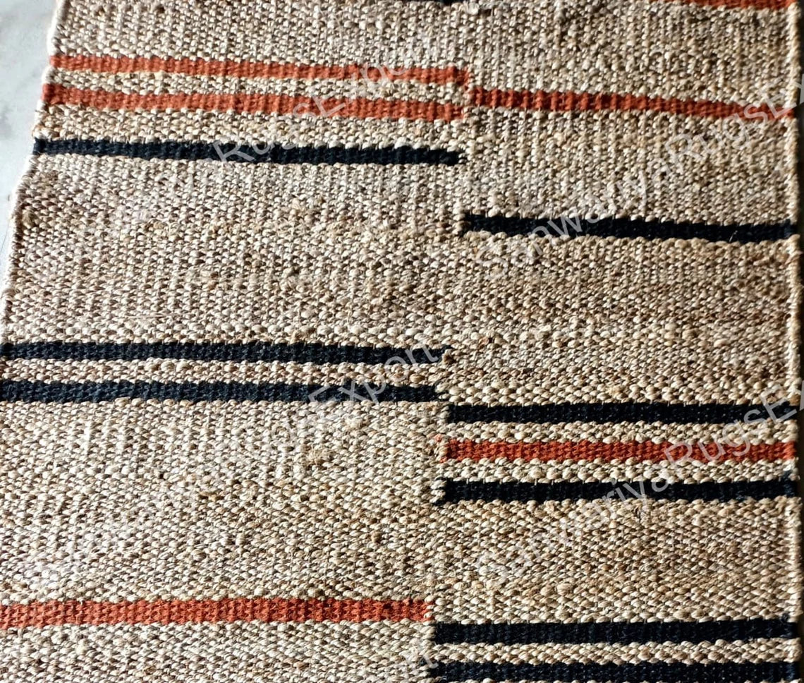 Natural Organic Jute Handmade Braided Rug