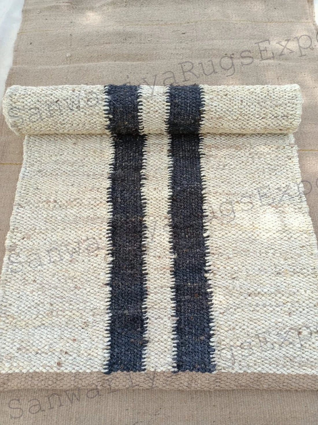 Handloom Natural Jute Runner | Braided Boho Farmhouse Hallway Rug