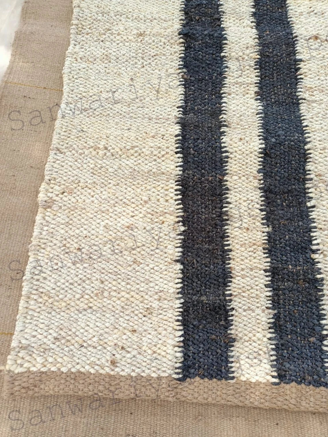 Handloom Natural Jute Runner | Braided Boho Farmhouse Hallway Rug