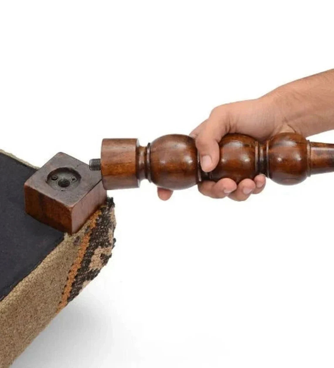 Kilim Bench Ottoman | Handcrafted Wooden Accent Bench with Vintage Kilim Upholstery