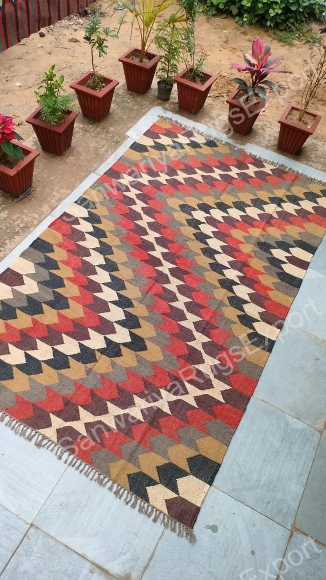 Natural Jute Rug & Runner – Handcrafted Boho Carpet